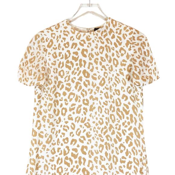 Jenni Kayne Womens 100% Silk Midi Shift T-Shirt Dress Size XS Cheetah Minimalist - Picture 4 of 10